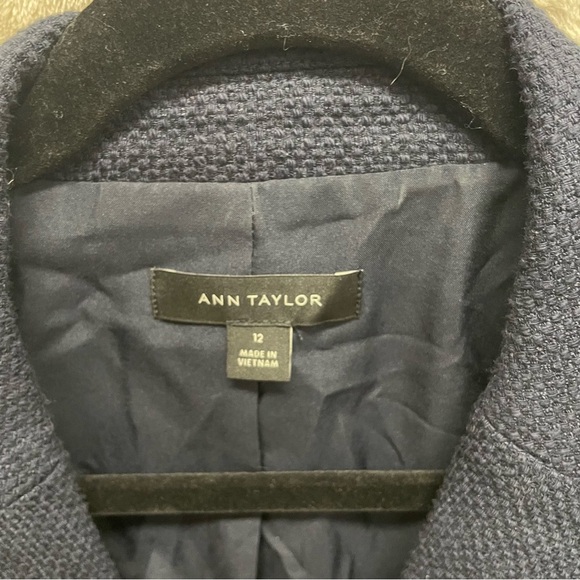 Ann Taylor women’s double breasted blazer jacket navy blue size 12 - Picture 8 of 8